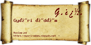 Győri Ádám névjegykártya